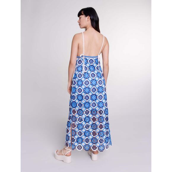 Maje Three-tone Crochet Dress - Picture 8 of 16